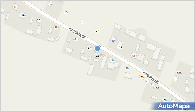 Goleniowy, Kościuszki Tadeusza, gen., 44, mapa Goleniowy