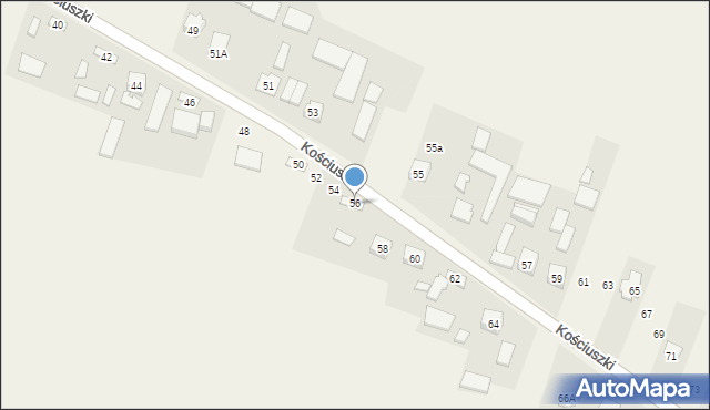 Goleniowy, Kościuszki Tadeusza, gen., 56, mapa Goleniowy