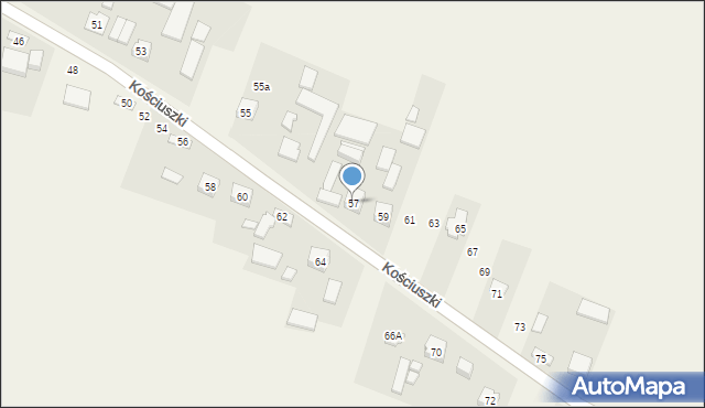 Goleniowy, Kościuszki Tadeusza, gen., 57, mapa Goleniowy