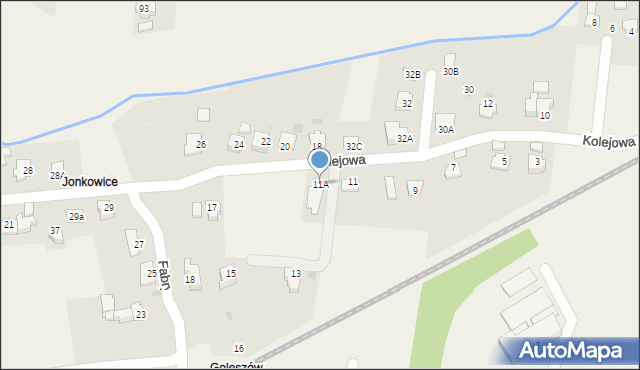 Goleszów, Kolejowa, 1A, mapa Goleszów