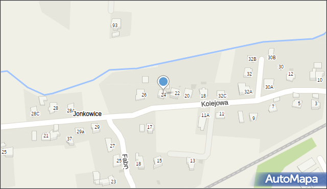 Goleszów, Kolejowa, 24, mapa Goleszów