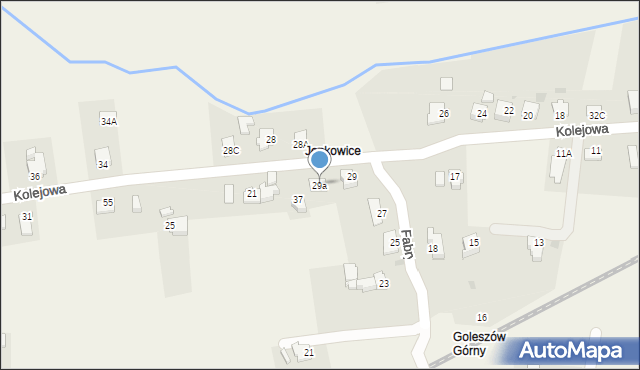 Goleszów, Kolejowa, 29a, mapa Goleszów
