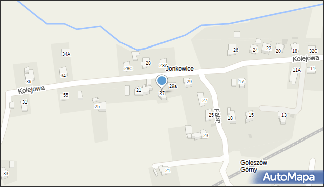 Goleszów, Kolejowa, 37, mapa Goleszów