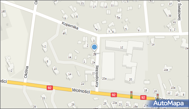 Golina, Konopnickiej Marii, 2B, mapa Golina