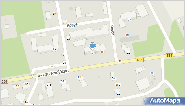 Golub-Dobrzyń, Koppa Jerzego Gerarda, dr., 1f, mapa Golub-Dobrzyń