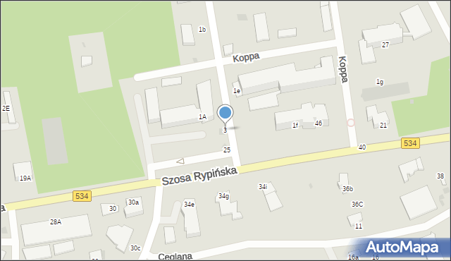 Golub-Dobrzyń, Koppa Jerzego Gerarda, dr., 3, mapa Golub-Dobrzyń