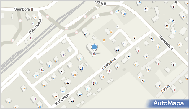 Gołubie, Kościelna, 16, mapa Gołubie