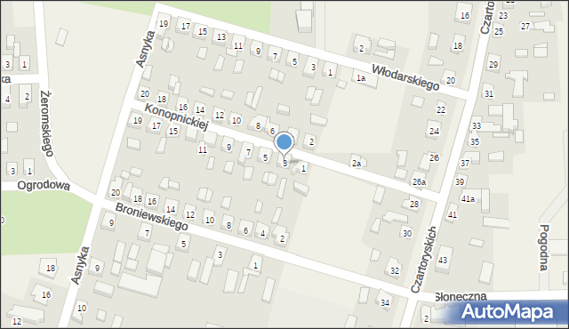 Gołuchów, Konopnickiej Marii, 3, mapa Gołuchów