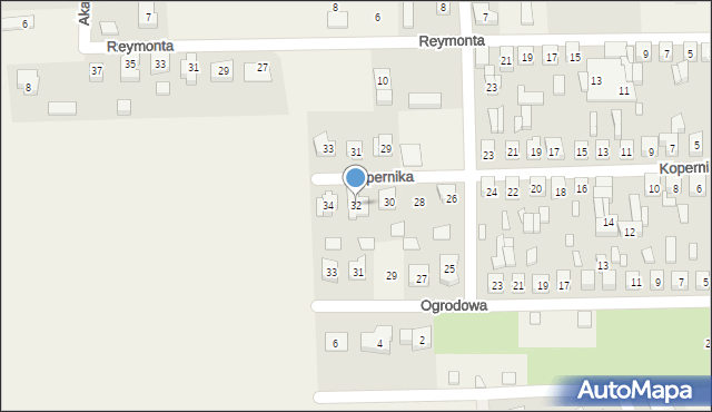 Gołuchów, Kopernika Mikołaja, 32, mapa Gołuchów