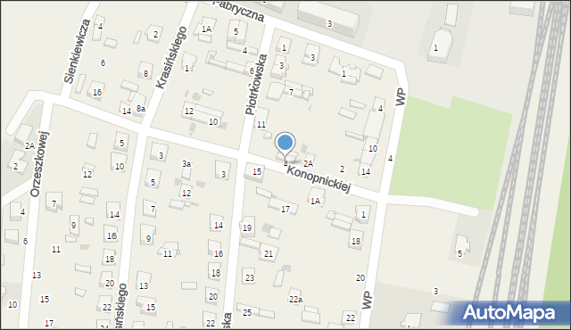 Gomunice, Konopnickiej Marii, 4, mapa Gomunice