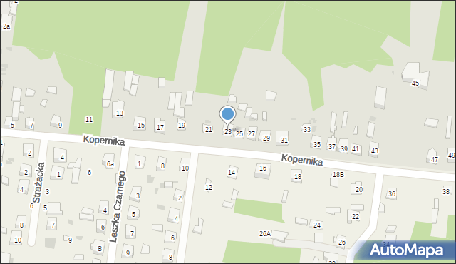 Gomunice, Kopernika Mikołaja, 23, mapa Gomunice