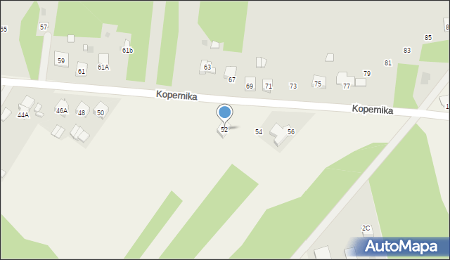 Gomunice, Kopernika Mikołaja, 52, mapa Gomunice
