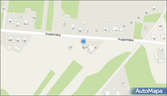 Gomunice, Kopernika Mikołaja, 54, mapa Gomunice