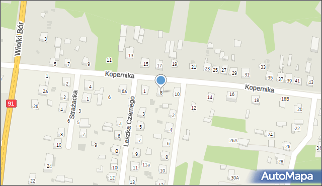 Gomunice, Kopernika Mikołaja, 8, mapa Gomunice