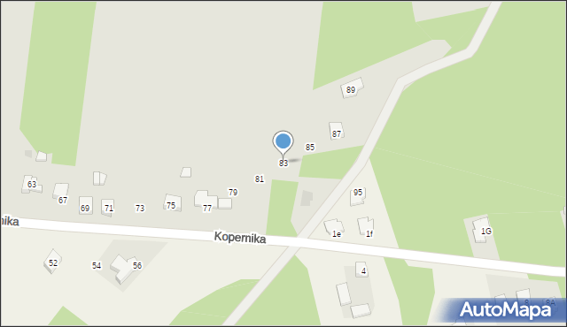 Gomunice, Kopernika Mikołaja, 83, mapa Gomunice