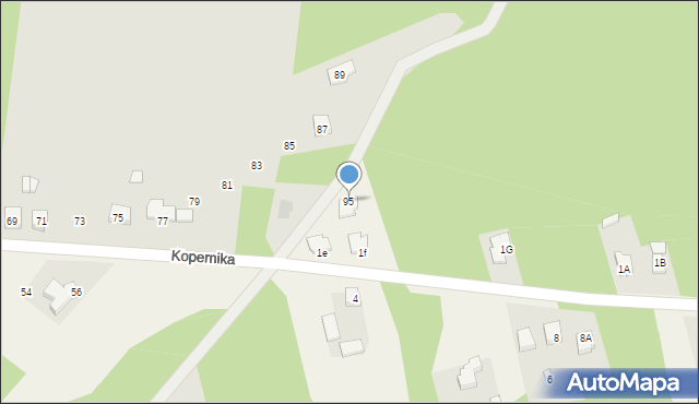 Gomunice, Kopernika Mikołaja, 95, mapa Gomunice