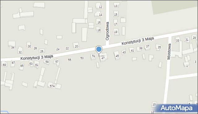 Goniądz, Konstytucji 3 Maja, 49, mapa Goniądz