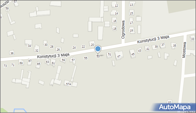 Goniądz, Konstytucji 3 Maja, 53, mapa Goniądz