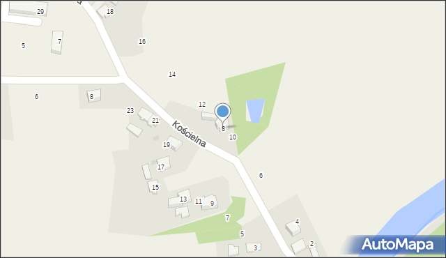 Góra, Kościelna, 8, mapa Góra