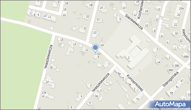 Góra, Konopnickiej Marii, 9a, mapa Góra
