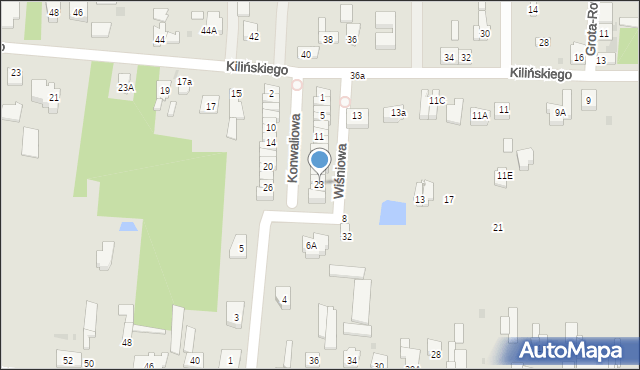 Góra Kalwaria, Konwaliowa, 23, mapa Góra Kalwaria