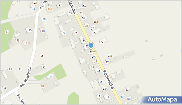 Góra Puławska, Kozienicka, 21, mapa Góra Puławska