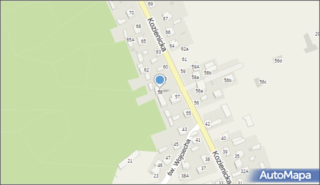 Góra Puławska, Kozienicka, 58, mapa Góra Puławska