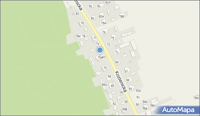 Góra Puławska, Kozienicka, 71A, mapa Góra Puławska