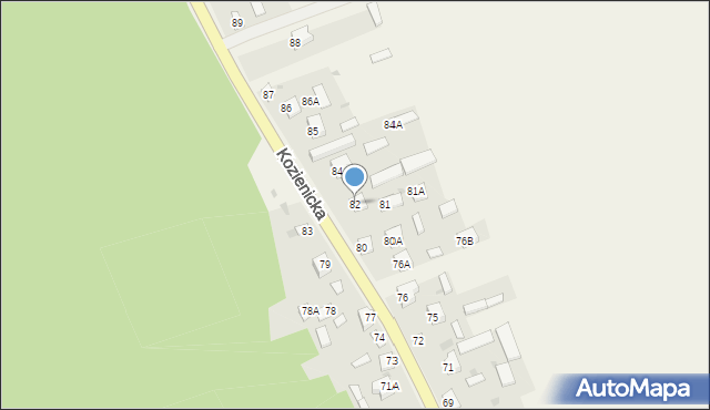 Góra Puławska, Kozienicka, 82, mapa Góra Puławska