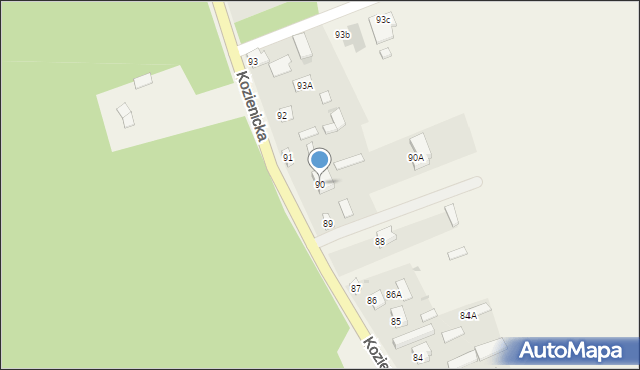 Góra Puławska, Kozienicka, 90, mapa Góra Puławska