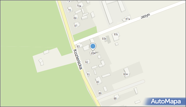 Góra Puławska, Kozienicka, 93A, mapa Góra Puławska
