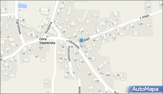 Góra Siewierska, Kościuszki Tadeusza, gen., 51, mapa Góra Siewierska