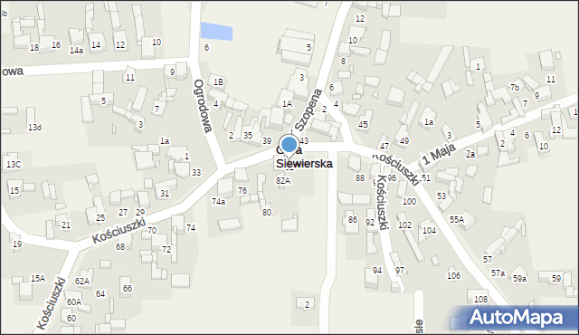 Góra Siewierska, Kościuszki Tadeusza, gen., 82, mapa Góra Siewierska