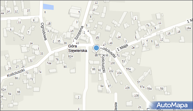 Góra Siewierska, Kościuszki Tadeusza, gen., 88, mapa Góra Siewierska