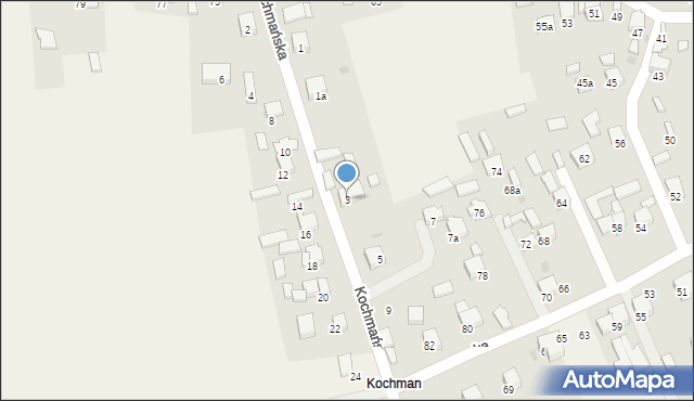 Gorenice, Kochmańska, 3, mapa Gorenice