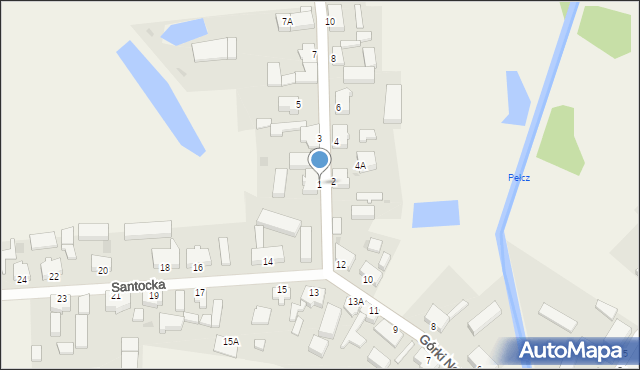 Górki Noteckie, Kolejowa, 1, mapa Górki Noteckie