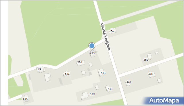 Górki Noteckie, Kolonia Kolejowa, 53A, mapa Górki Noteckie