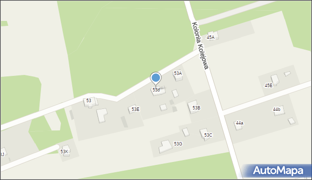 Górki Noteckie, Kolonia Kolejowa, 53d, mapa Górki Noteckie