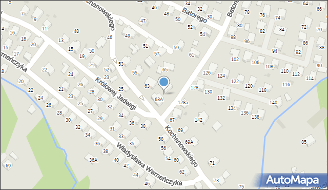 Gorlice, Kochanowskiego Jana, 63b, mapa Gorlic