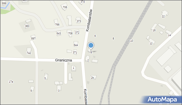 Gorlice, Kombatantów, 4, mapa Gorlic