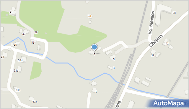 Gorlice, Kombatantów, 7, mapa Gorlic