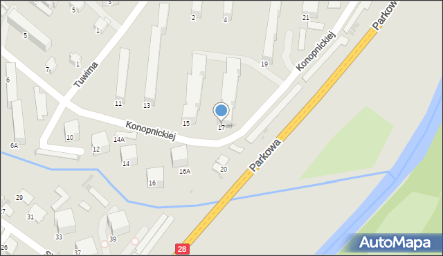 Gorlice, Konopnickiej Marii, 17, mapa Gorlic