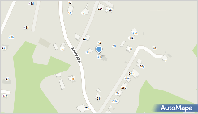 Gorlice, Korczaka Janusza, 32b, mapa Gorlic