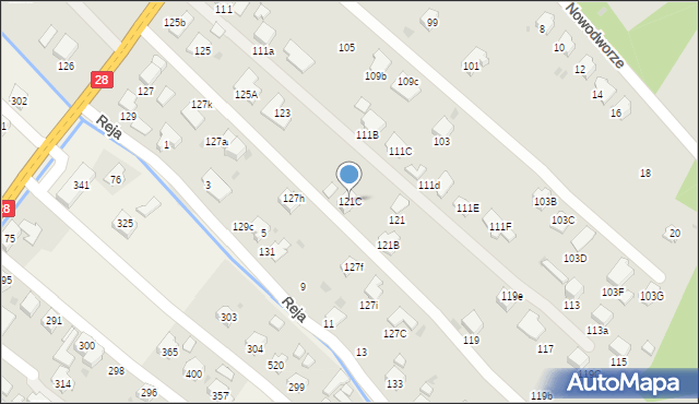 Gorlice, Kościuszki Tadeusza, gen., 121C, mapa Gorlic