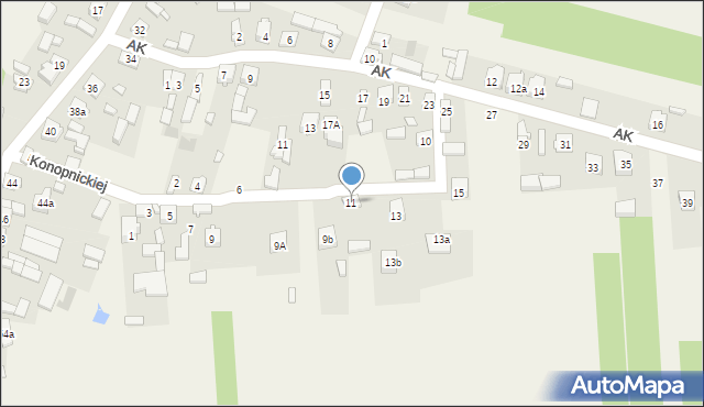 Gorzędów, Konopnickiej Marii, 11, mapa Gorzędów