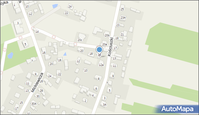 Gorzędów, Kościuszki Tadeusza, gen., 16, mapa Gorzędów