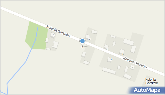 Gorzków, Kolonia Gorzków, 3, mapa Gorzków