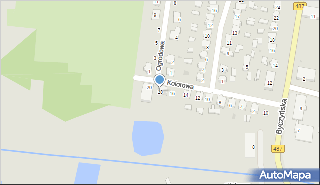 Gorzów Śląski, Kolorowa, 18, mapa Gorzów Śląski