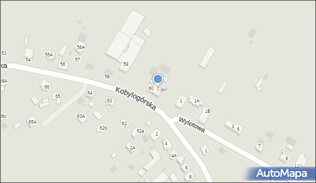 Gorzów Wielkopolski, Kobylogórska, 61, mapa Gorzów Wielkopolski