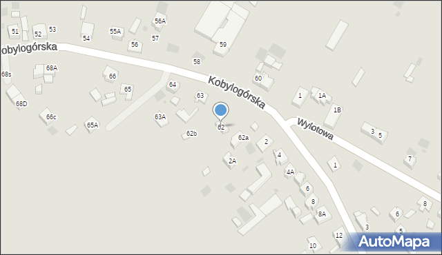 Gorzów Wielkopolski, Kobylogórska, 62, mapa Gorzów Wielkopolski
